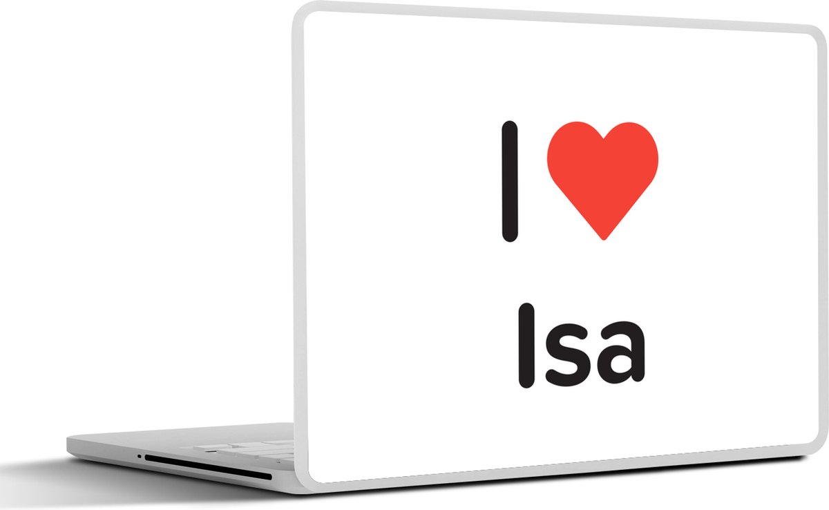 Laptop sticker - 11.6 inch - I love - Isa - Meisje - 30x21cm - Laptopstickers - Laptop skin - Cover