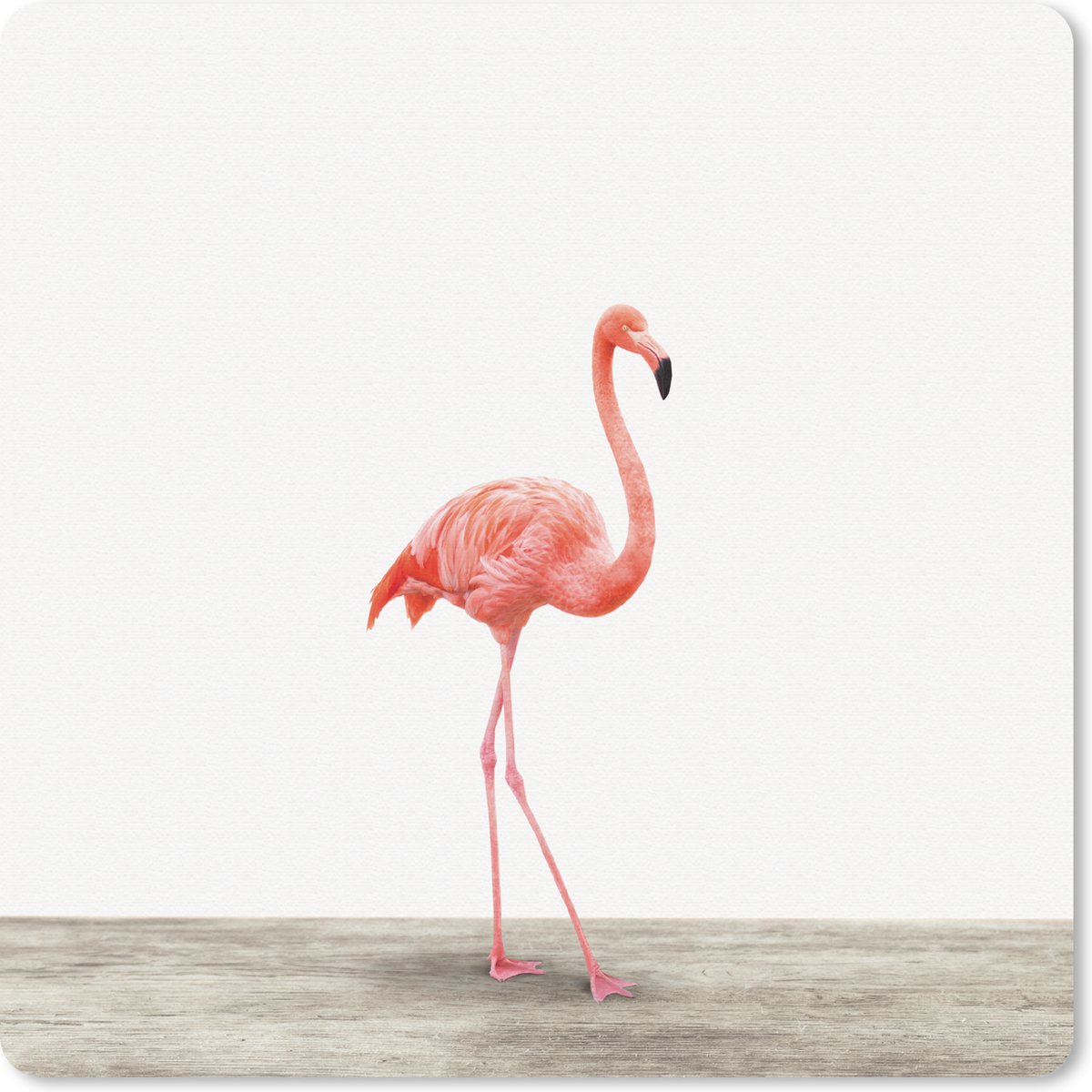 Muismat 30x30 cm - Mousepad Flamingo - Roze - Vogel - Meisjes - Jongens - Kind - Muismatten