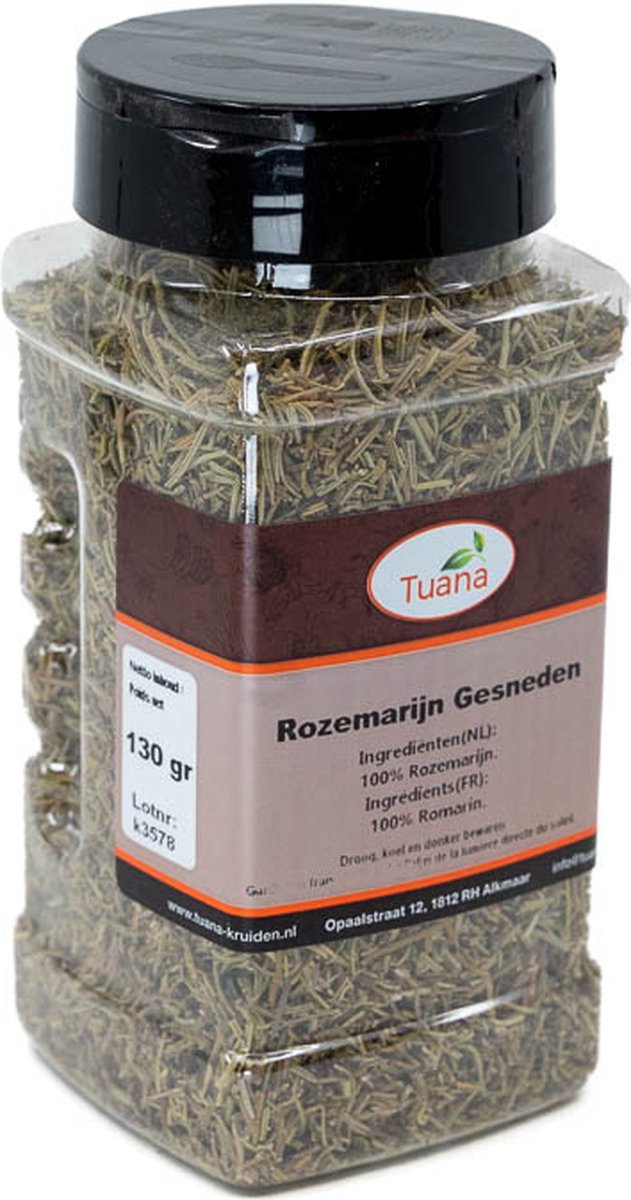 Goedkoopste Tuana Kruiden - Rozemarijn Gesneden - Strooibus 90 Gram - Kruiden Zonder Zout - MP-R-0007