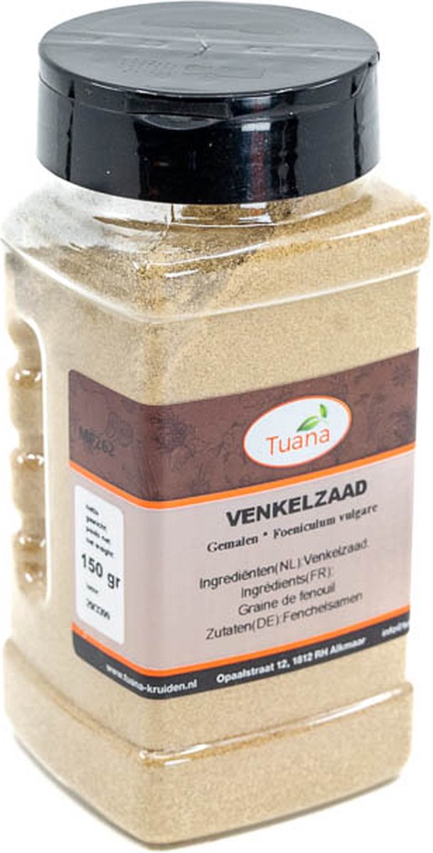 Goedkoopste Tuana Kruiden - Venkelzaad Gemalen - Strooibus 90 Gram - Kruiden Zonder Zout - MP-V-0005