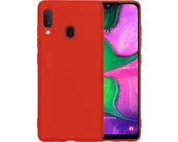 Hoesje - Geschikt voor Samsung Galaxy A20e - Sterk & Shockproof - Hoes Cover - Siliconen Case - Telefoonhoesjes - Rood