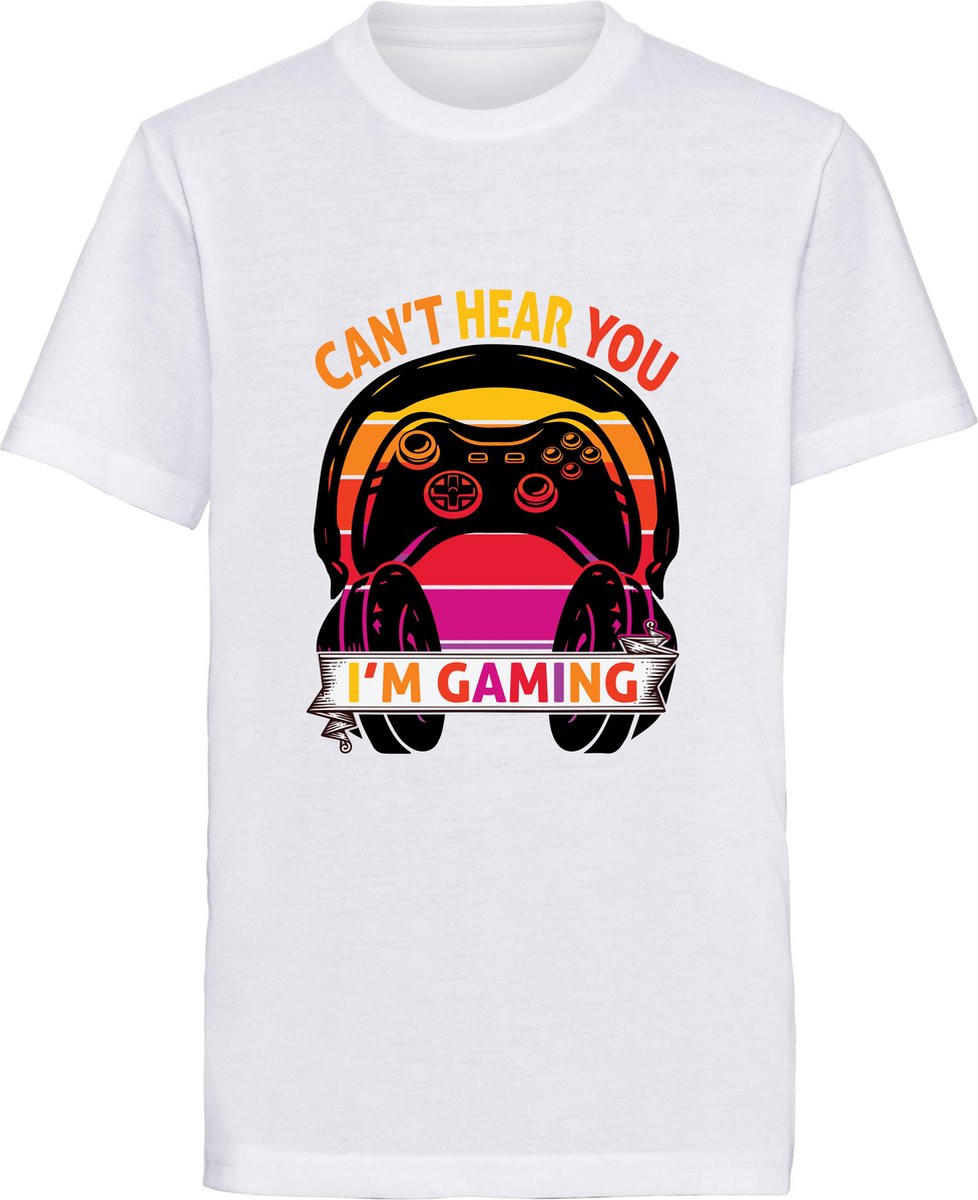 Sols Can't Hear You I'm Gaming - Gamer T-shirt - T-shirt Kinderen - Maat 152 (11 - 12 Jaar)