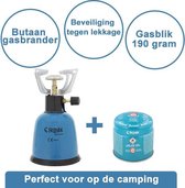 Compact en Lichtgewicht 1-Pits Camping Gasbrander met gasblik | Kookbrander | Campingkooktoestel | Campingkookgerei | Kooktoestel voor Gasfles | Kamperen | Outdoor