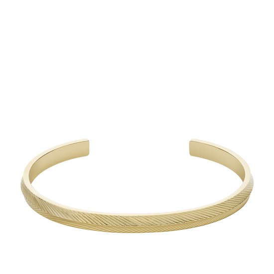 FOSSIL Harlow Linear Texture Bracelet Gold Doré