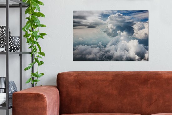 Peintures sur Toile - Nuageux - 90x60 cm - Décoration murale