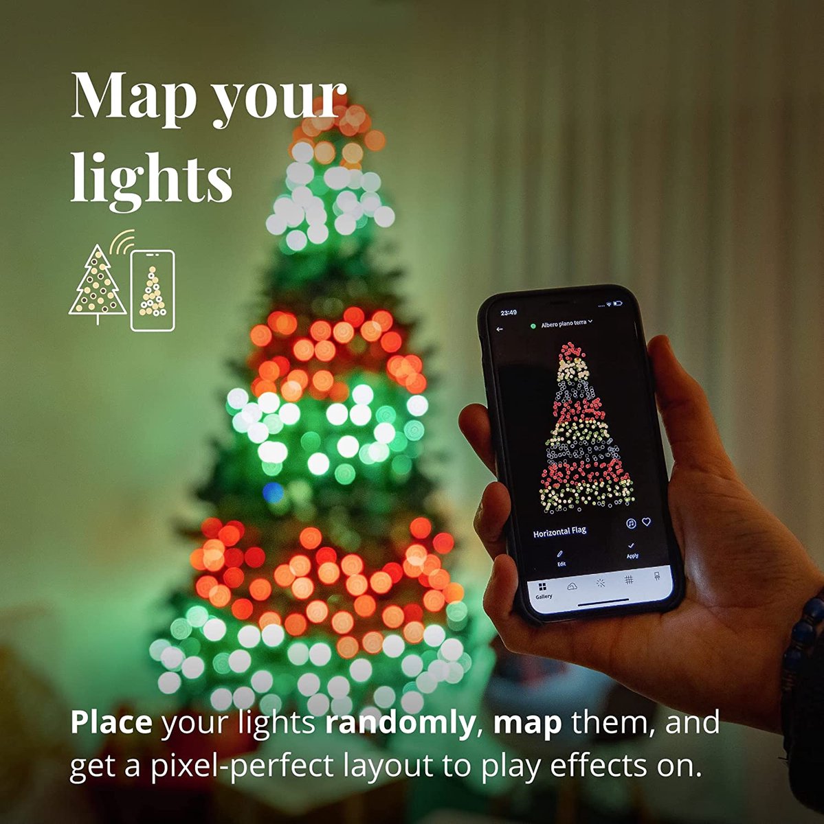 Twinkly Strings Lichtsnoer - 48M - LED Verlichting - RGB & Warm Licht - Dimbaar - Binnen & Buiten - Bluetooth Wifi - Werkt met Homekit, Homey, Google Home, Razer Chroma - Zwart – foto 7