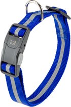 Adori Klikhalsband Reflex Blauw&Reflecterend - Hondenhalsband - 36-56X2.0 cm