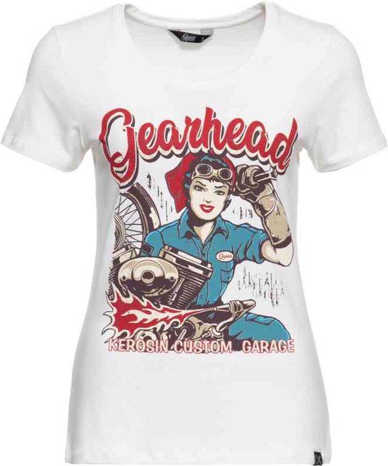 Queen Kerosin Camiseta De Manga Larga De Lavado De Aceite - Rueda Lib
