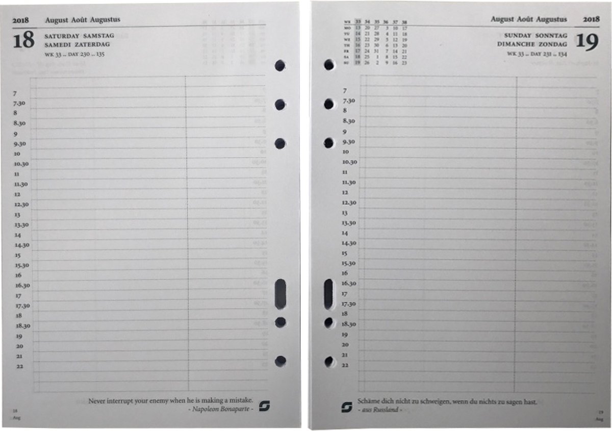 Succes calendarium A5/Executive 1 Dag 4Talig 2023
