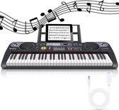 FOXSPORT Piano Keyboard - 61Keys Maat - Digitale Piano - Keyboard Piano - Elektrische Piano - Elektronisch Orgel - Keyboard Piano Muziekinstrument 61 aanslaggevoelige Toetsen met o.a. trainingsfunctie - opname functie, koptelefoon aansluiting