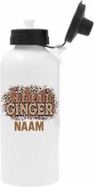 Drinkfles RVS 400 ml kind-authentic ginger met naam kind