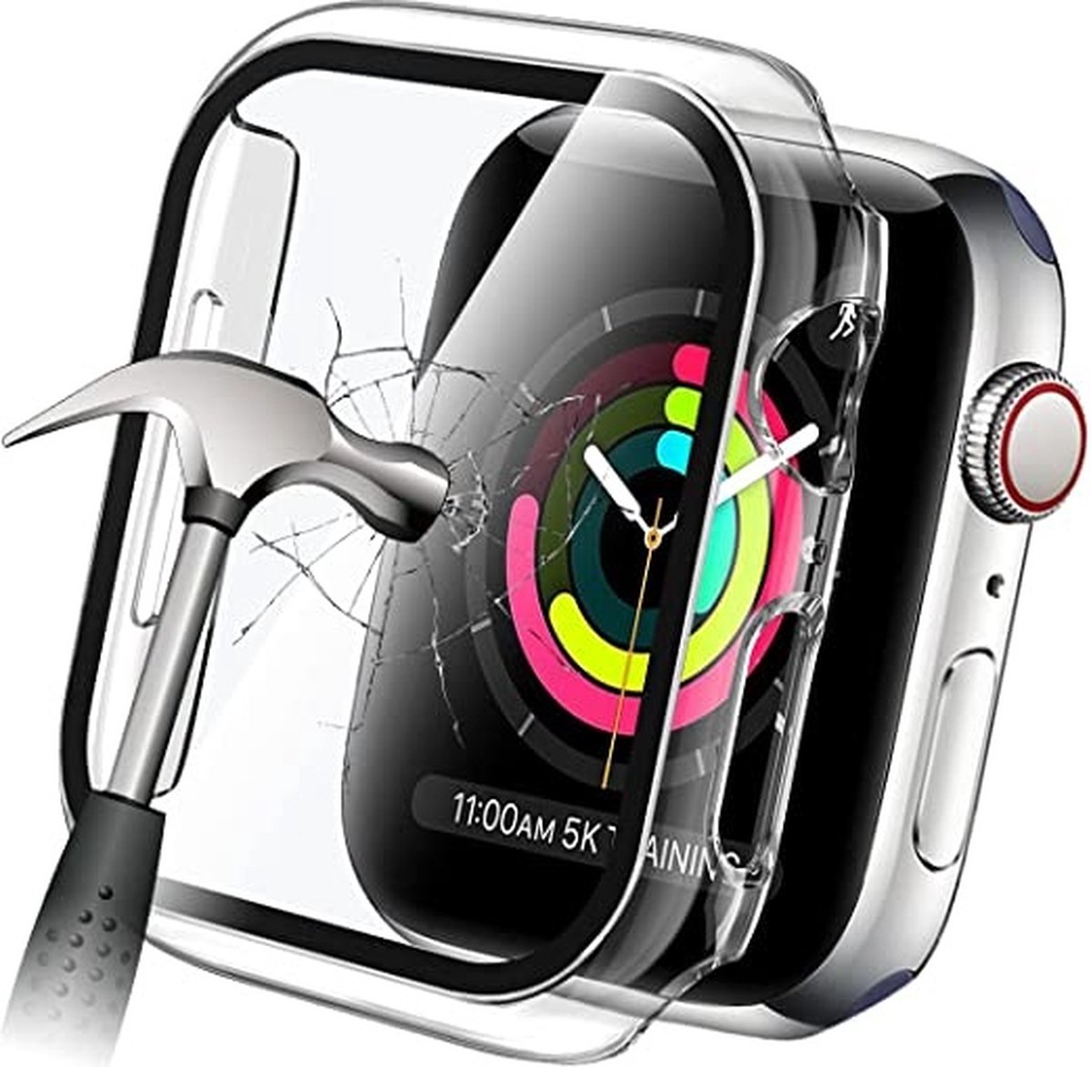 Arara screenprotector Apple watch case 7 serie Transparant - watch case 41 mm
