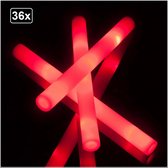 36x bâton de mousse lumière LED rouge - fête à thème festival party disco led éclairage amusant