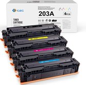 G&G Huismerk Tonercartridge Alternatief voor HP 203A - CF540A CF541A CF542A CF543A - multipack
