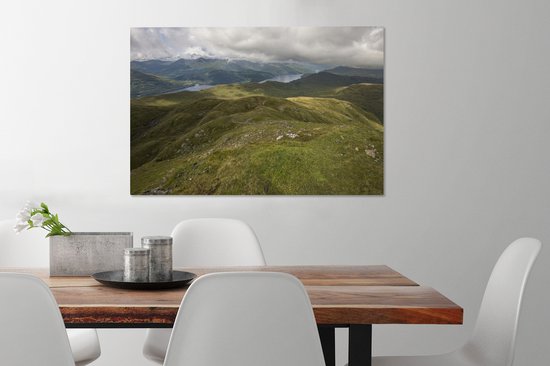 Vallées vertes du parc national du Loch Lomond et des Trossachs en Ecosse Toile 90x60 cm - Tirage photo sur toile (Décoration murale salon / chambre)