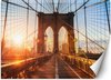 Afbeelding van het spelletje Trend24 - Behang - Brooklyn Bridge - Vliesbehang - Fotobehang - Behang Woonkamer - 100x70x2 cm - Incl. behanglijm