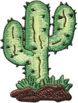 Patch - Strijkembleem - Cactus Groen - 8 x 6 cm