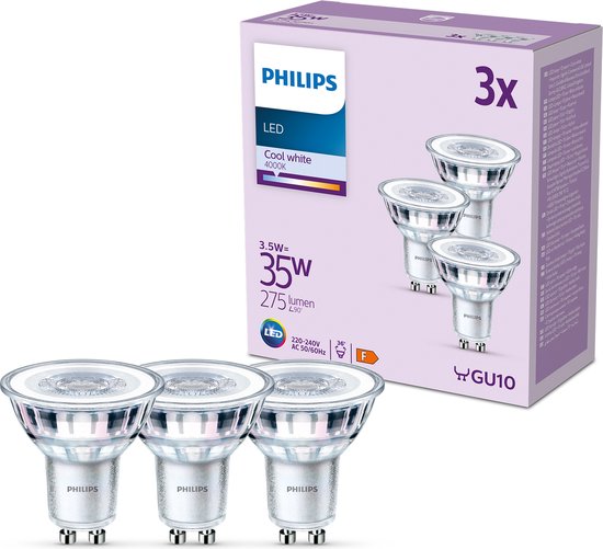 Philips 8719514451599 spot d'éclairage GU10 LED 3,5 W F