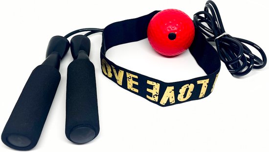 Boksen Reflex Bal - Reflex Bal - Boksen - Springtouw - Trainingsset - Reactie Vermogen - Conditietraining - Kickboksen