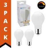 Lampe LED ProDim Matt E27 - Lumière blanc chaud dimmable - Verre laiteux - 7W (60W) - 3 lampes