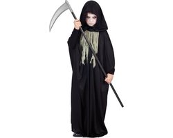 Halloween verkleed cape zwart - voor kinderen - magere Hein - vampier kostuum 146/152