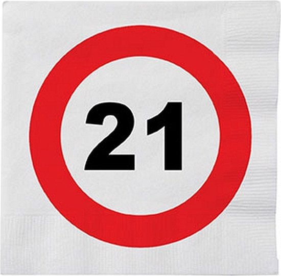 Foto: Stopbord servetten 21 jaar