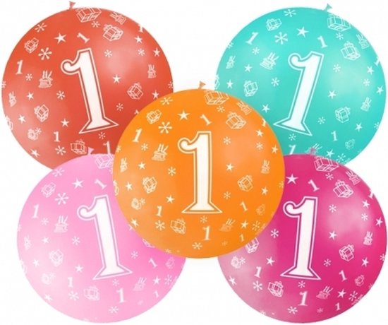Mega ballon 1 jaar - Transparant - 1ste verjaardag ballonnen | bol.com