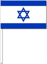 50 Israelische zwaaivlaggetjes 12 x 24 cm