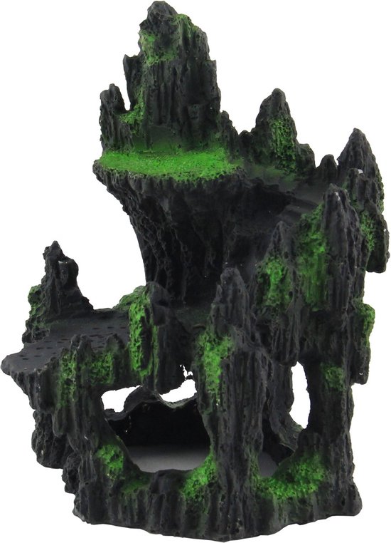 Nobleza aquariumornament - aquarium inrichting - rots - ruïne - 21 cm