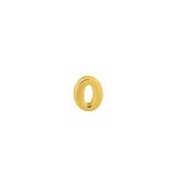 Goud Plated Oorknop Letter o