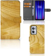 GSM Hoesje OnePlus Nord CE 2 Wallet Book Case Licht Hout