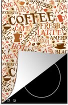 KitchenYeah® Inductie beschermer 30x52 cm - Koffie - Vintage - Patroon - Kookplaataccessoires - Afdekplaat voor kookplaat - Inductiebeschermer - Inductiemat - Inductieplaat mat