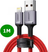 UGREEN MFi Certified Lightning naar USB 2.0 A kabel 1 Meter Rood
