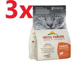 Almo Nature Holistic - Katten Droogvoer - Witvis & Rijst - 3x2kg