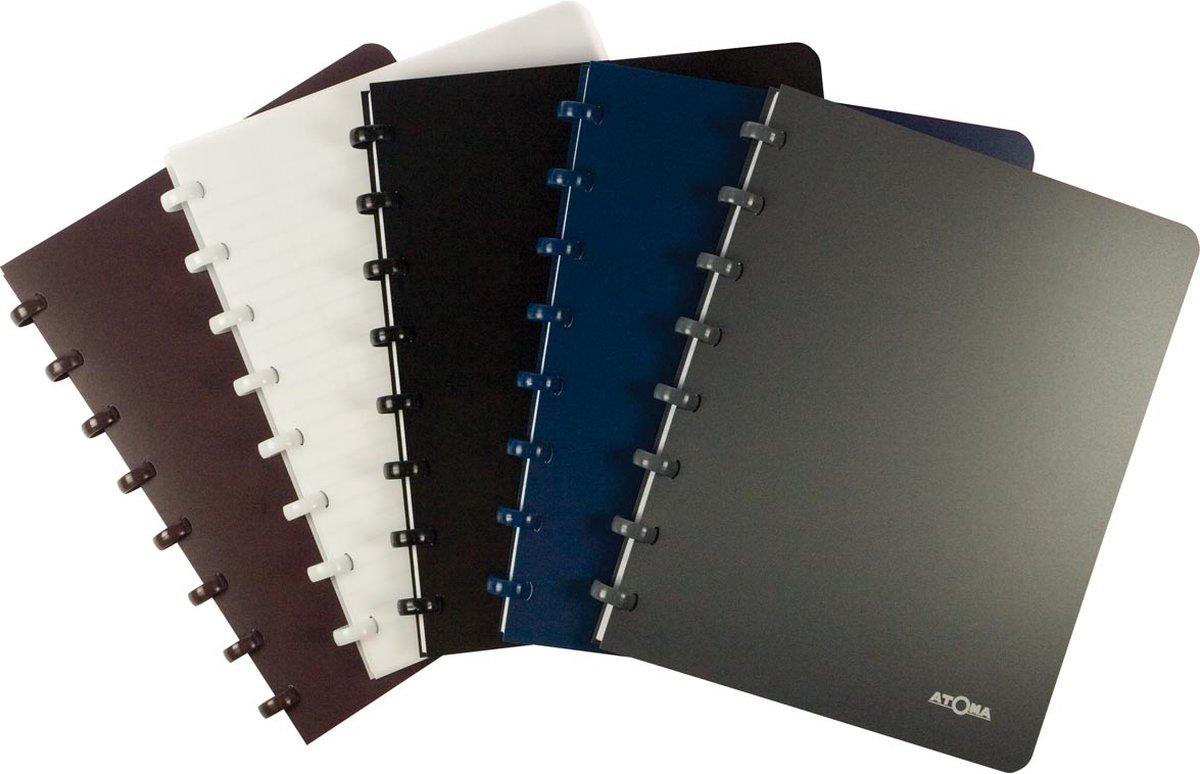 Atoma schrift, ft A4, 144 bladzijden, PP, geruit 5 mm, geassorteerde kleuren 10 stuks