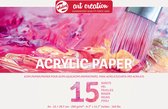 Papier acrylique Talens Art Creation , 290 g/m², ft A4, bloc de 15 feuilles 3 pièces