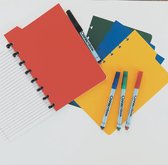 CORRECTBOOK Tabbladen, Blauw, Rood, Groen en Geel