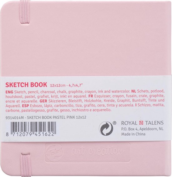 Schetsboek 12x12 cm 140g pastel pink - Art Creation