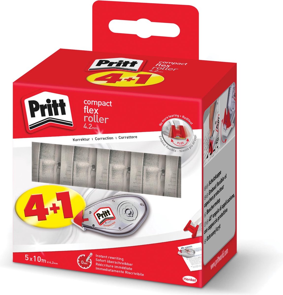 Correctietape pritt compact flex 4.2mmx10m 4+1 | 6 stuks