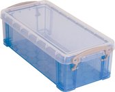 Really Useful Box 0,9 liter, transparant blauw