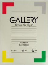 Gallery tekenblok ft 27 x 36 cm, extra zwaar houtvrij papier, 190 g/m², blok van 20 vel 10 stuks