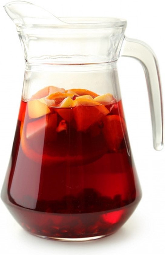 Glazen sangria schenkkan 1.3 liter - Wijnkannen/sangriakannen/schenkkannen