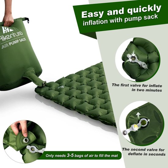 Camping Luchtbed ,Camping Mat ,outdoor wandelen trekking strand ,campingmatras van Merkloos — afbeelding 4