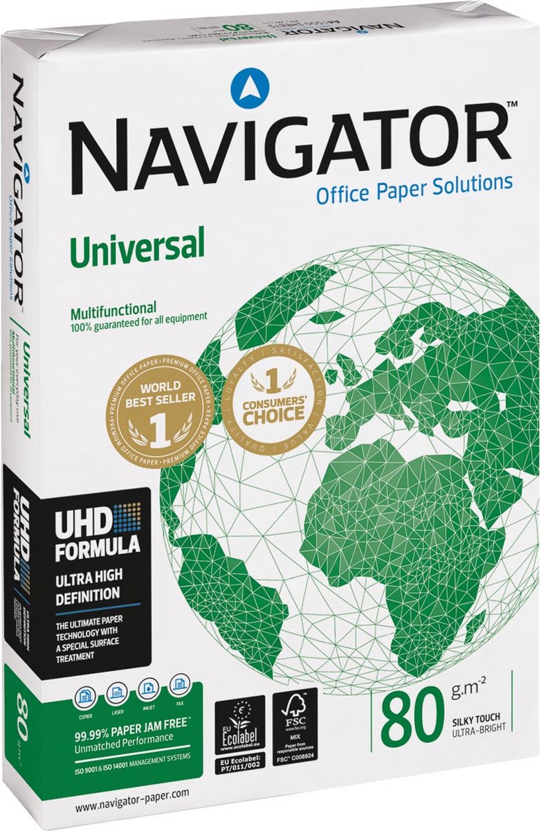consumptie begrijpen Compatibel met Kopieerpapier Navigator Universal A4 80 gram 1 doos met 5 pakken á 500  vellen | bol.com