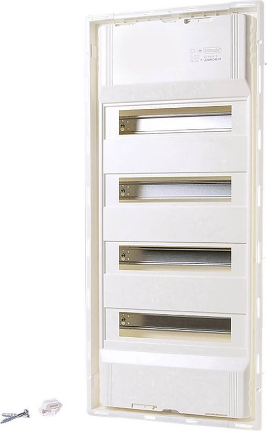 F-Tronic 7250028 JUMBO48+8 Verdeelkast Inbouw (in muur), Holle wand Aantal groepen: 48 Aantal rijen: 4