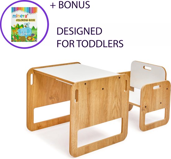 Minera® Sparrow Montessori Kindertafel stoeltje - Kindertafel - 0 t/m 2 jaar -... | bol.com