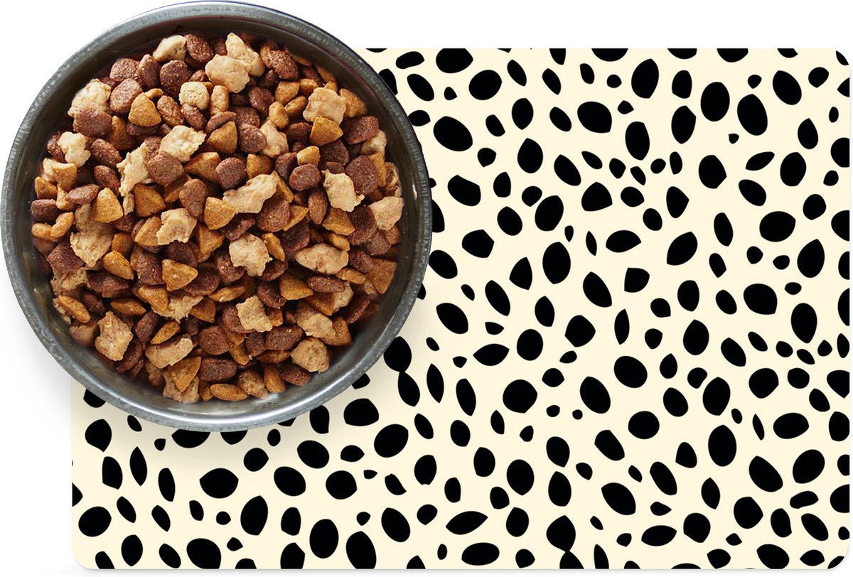 Placemat voerbak Placemat hond Placemat kat Dierenprint Stippen