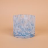 Fidrio - Vaas/Pot - Blue Confetti - H12 cm, D14cm