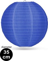 Lampion nylon blauw 35 cm | 8 stuks