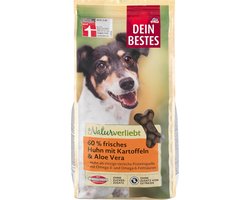 Dein Bestes Honden Droogvoer, in liefde met de natuur, met 60% verse kip & aloë vera, 1 Kg
